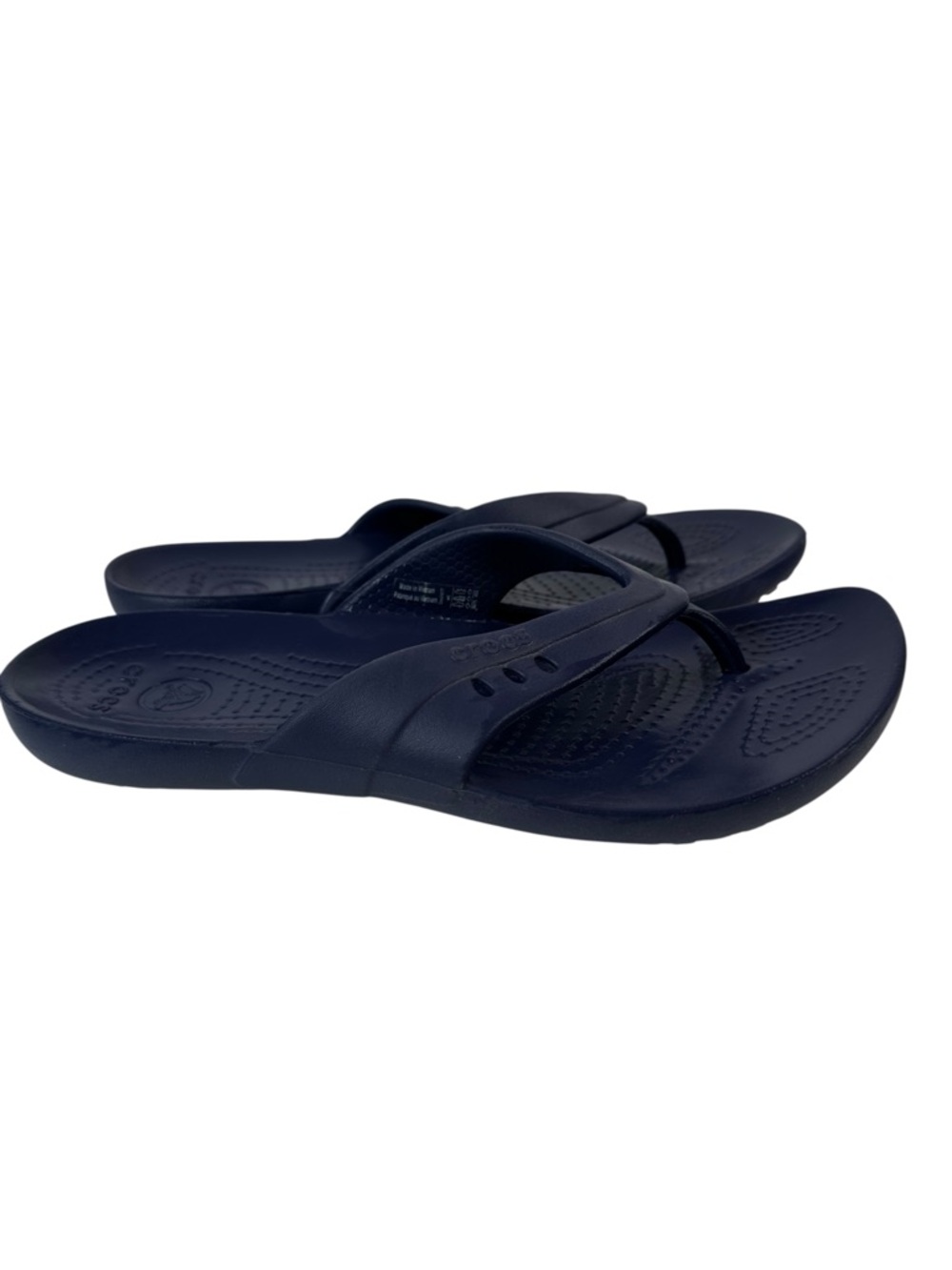 Crocs Kadee Flip Navy Toe Post Sandals Womens 6 Lightweight Comfort Beach